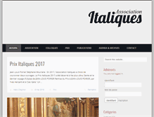 Tablet Screenshot of italiques.org